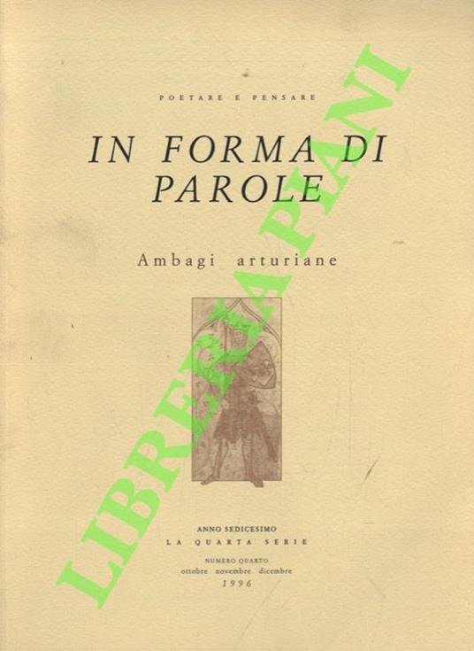 In forma di parole. Ambagi arturiane - copertina