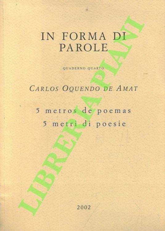 5 metros de poemas - 5 metri di poesie - copertina