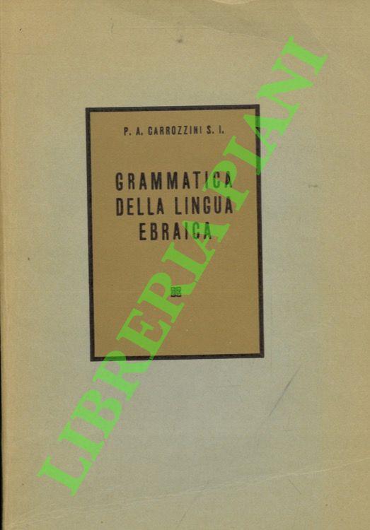 Grammatica della lingua ebraica - copertina