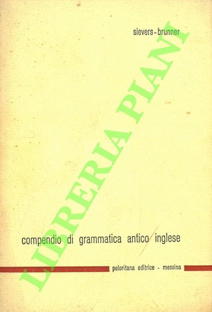 Compendio di grammatica antico inglese - copertina