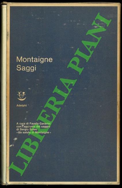 Saggi - Michel de Montaigne - copertina