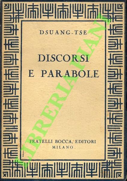 Discorsi e parabole - copertina