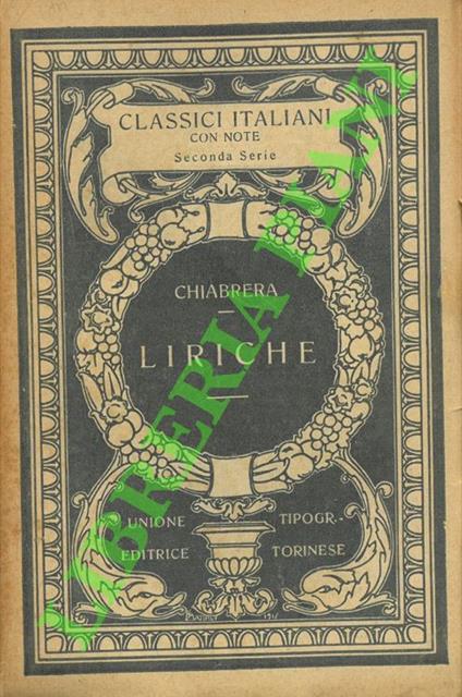 Liriche - Gabriello Chiabrera - copertina
