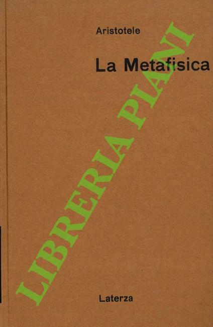 La metafisica - Aristotele - copertina