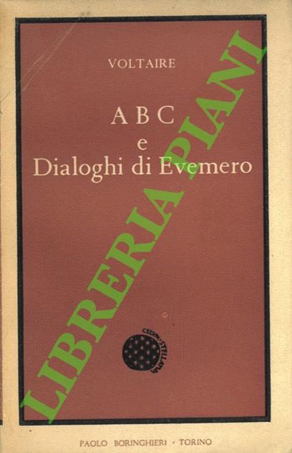A B C e Dialoghi di Evemero - Voltaire - copertina