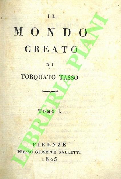 Il mondo creato - Torquato Tasso - copertina