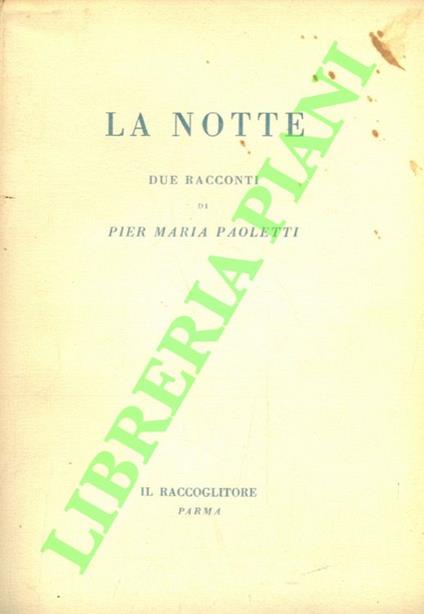 La notte. Due racconti - copertina