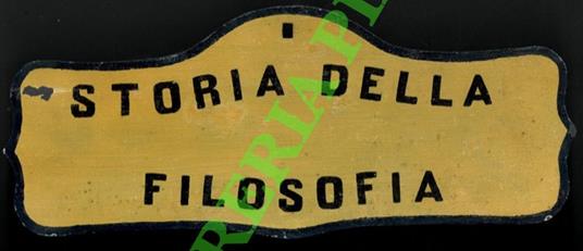 Storia della filosofia - copertina