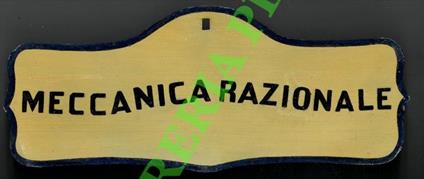 Meccanica razionale - copertina