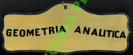 Geometria analitica - copertina