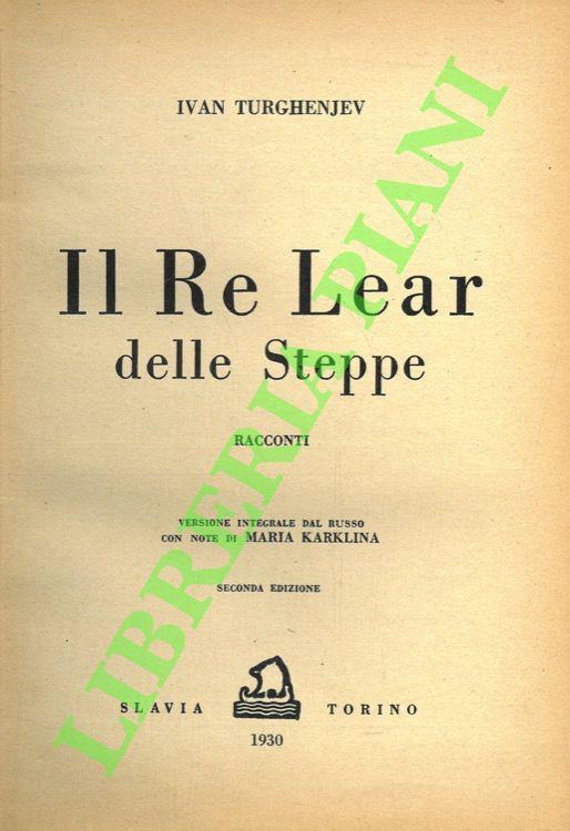 Il Re Lear delle steppe - copertina