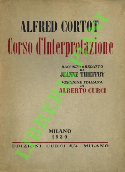 Corso d'interpretazione - copertina