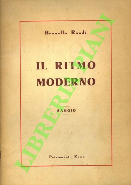 Il ritmo moderno. Saggio - copertina