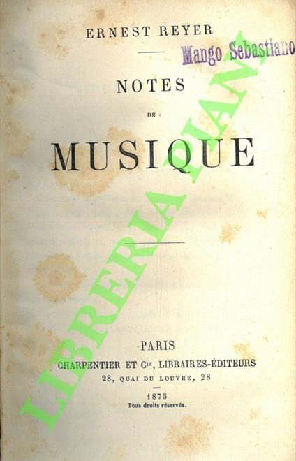 Notes de musique - copertina