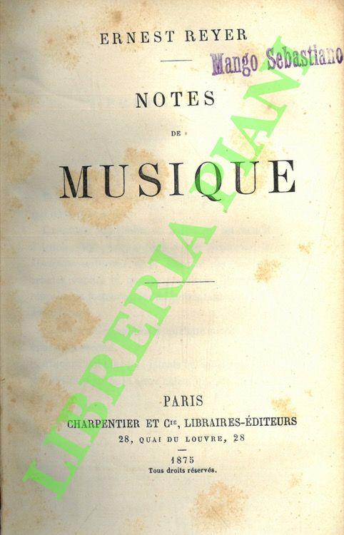Notes de musique - copertina