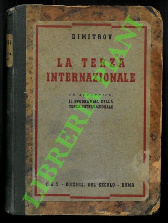 La terza internazionale. In appendice: Il programma della Terza Internazionale - copertina