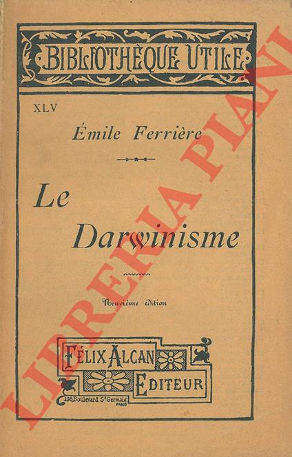 Le darwinisme - Emile Ferriere - copertina