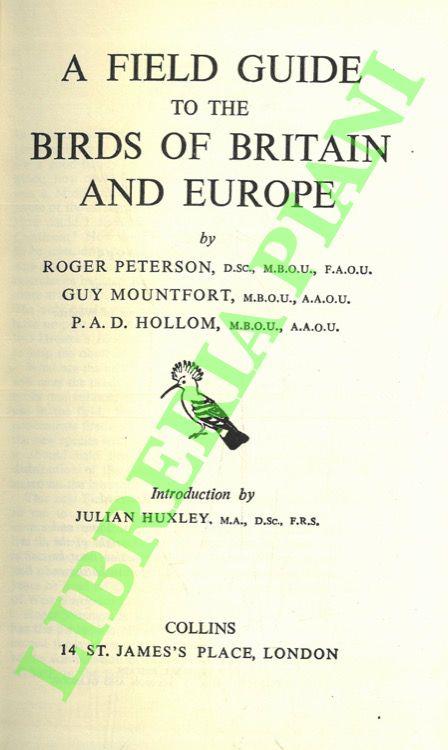 A field guide to the birds of Britain and Europe - copertina