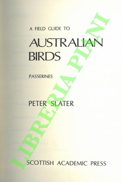 Australian birds. Passerines - copertina
