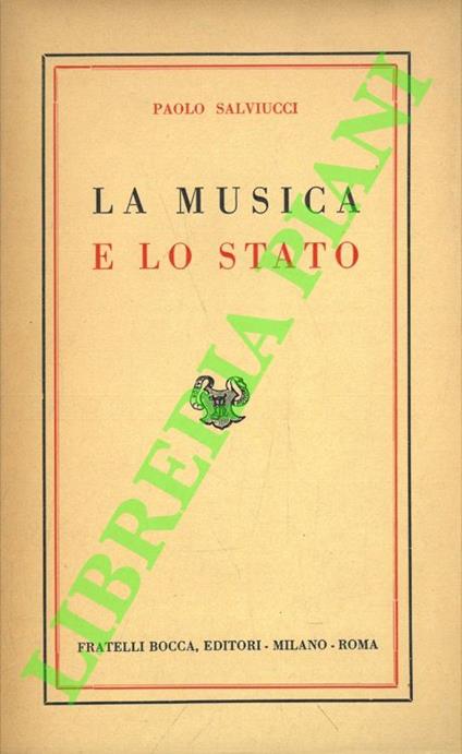 La musica e lo Stato - copertina