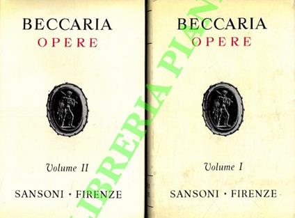 Opere - Cesare Beccaria - copertina
