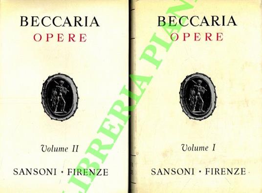 Opere - Cesare Beccaria - copertina