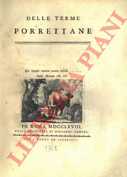 Delle terme Porrettane - copertina