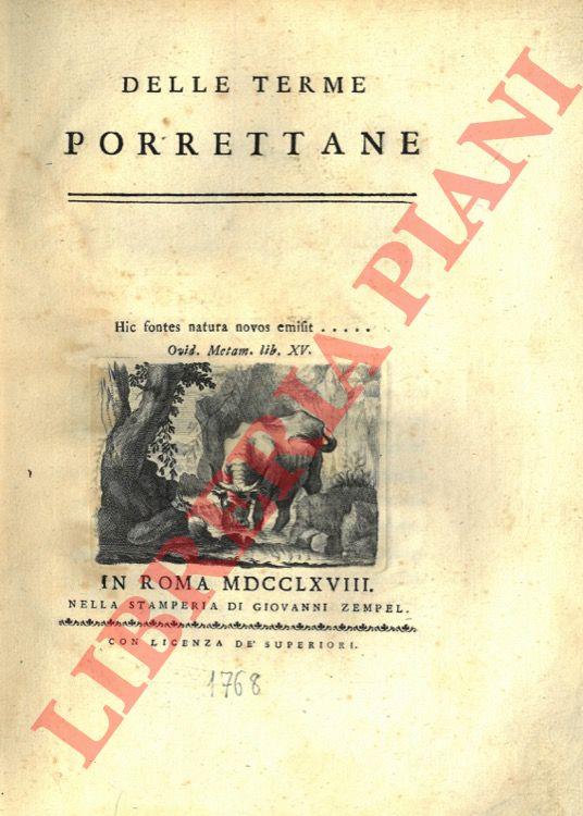 Delle terme Porrettane - copertina