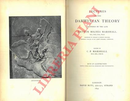 Lectures on the darwinian theory delivery by the late Arthur Milnes Marshall - copertina