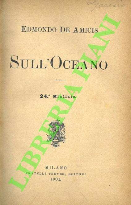 Sull'oceano - Edmondo De Amicis - copertina