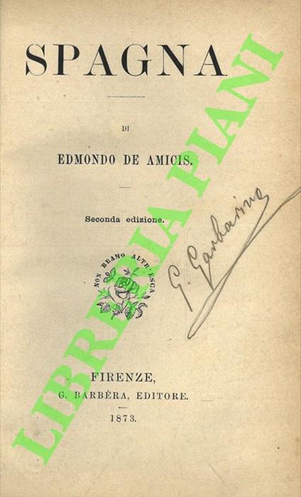 Spagna - Edmondo De Amicis - copertina