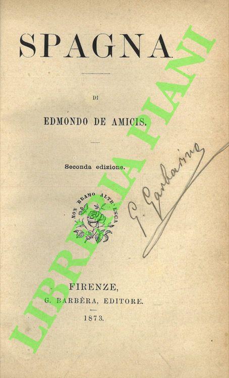 Spagna - Edmondo De Amicis - copertina