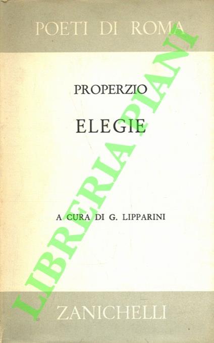 Elegie - Sesto Properzio - copertina