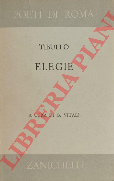 Elegie - Albio Tibullo - copertina