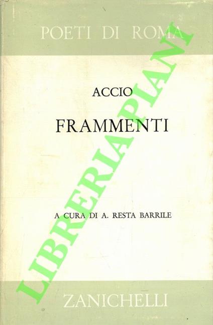 Frammenti - Lucio Accio - copertina