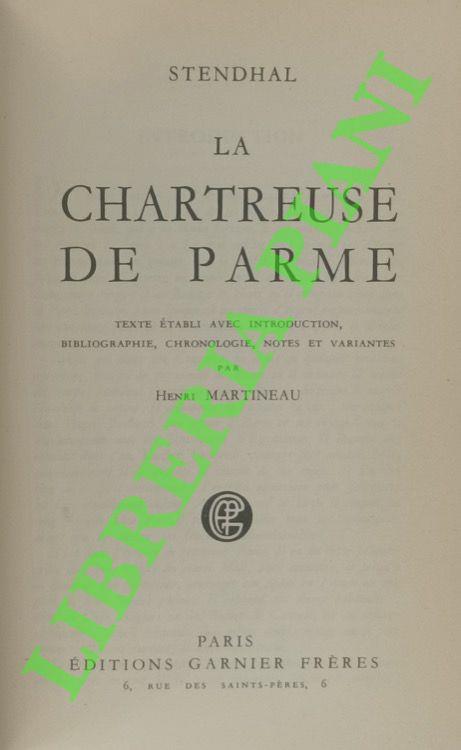 La chartreuse de Parme - copertina