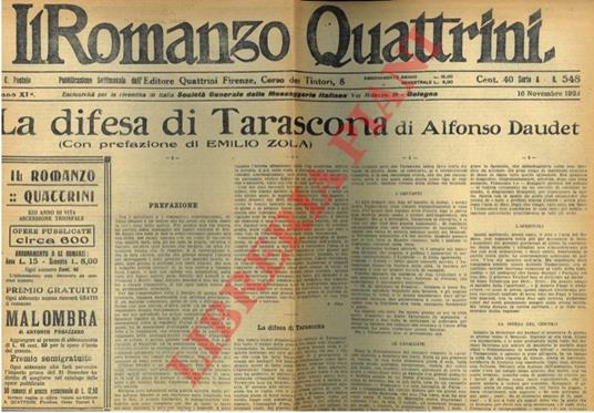 La difesa di Tarascona - copertina