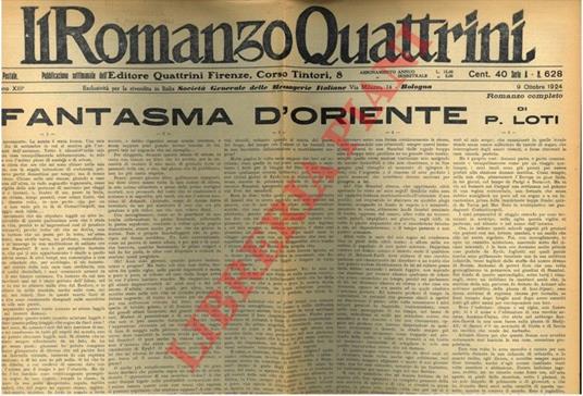 Fantasma d'oriente - Pierre Loti - copertina