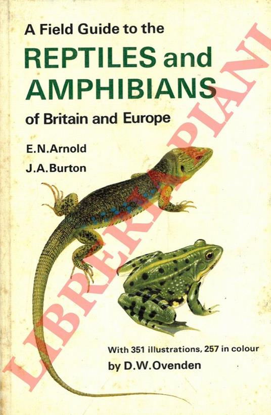 A field guide to the reptiles and amphibians of Britain and Europe. Ill. di D.W. Ovenden - copertina