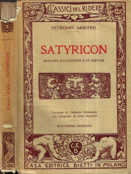 Satyricon - Arbitro Petronio - copertina