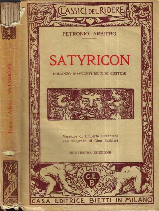 Satyricon - Arbitro Petronio - copertina