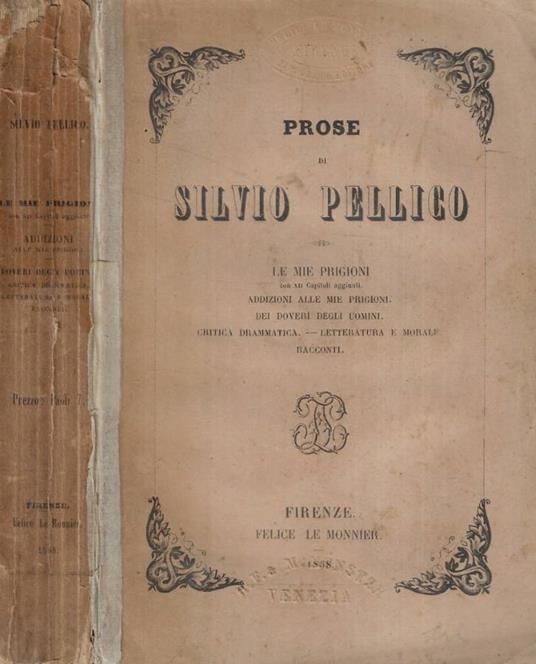 Prose - Silvio Pellico - copertina