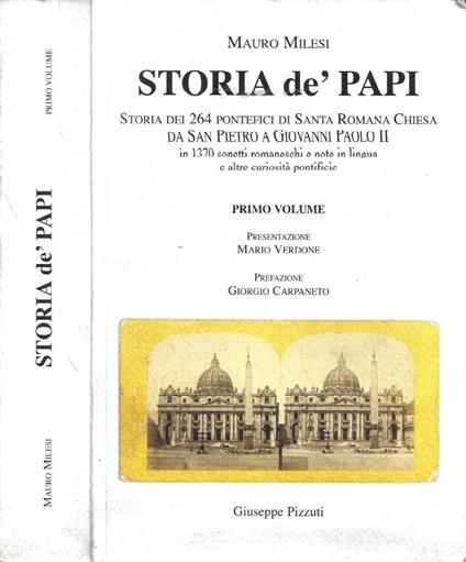 Storia de' Papi. Vol. I - Mauro Milesi - copertina