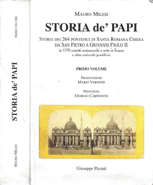 Storia de' Papi. Vol. I - Mauro Milesi - copertina