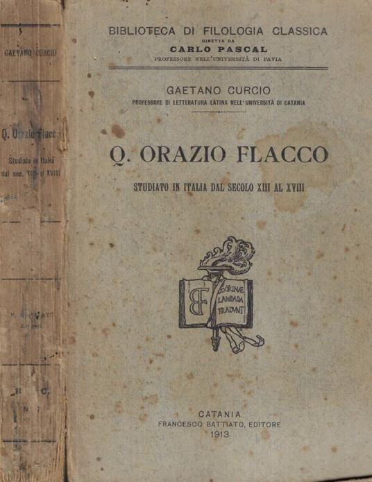 Q. Orazio Flacco - copertina