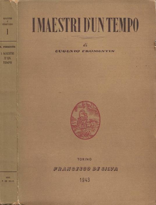 I maestri d'un tempo - copertina
