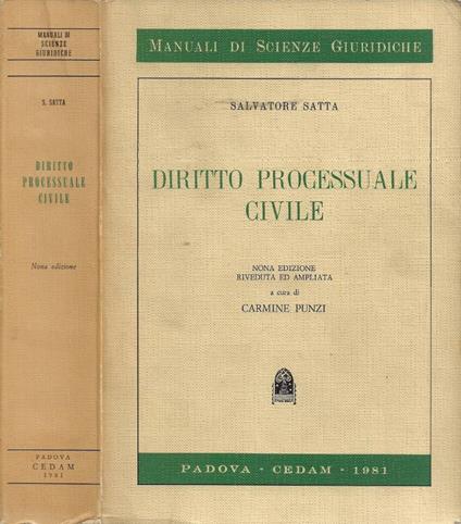 Diritto processuale civile - Salvatore Satta - copertina