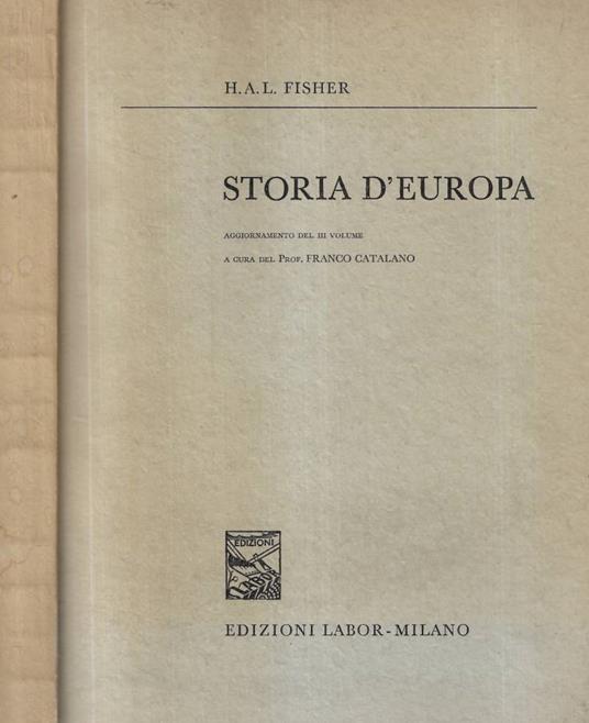Storia d'Europa - copertina