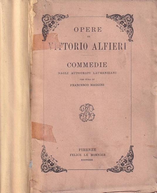Commedie - Vittorio Alfieri - copertina
