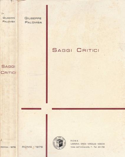 Saggi critici - Giuseppe Palomba - copertina
